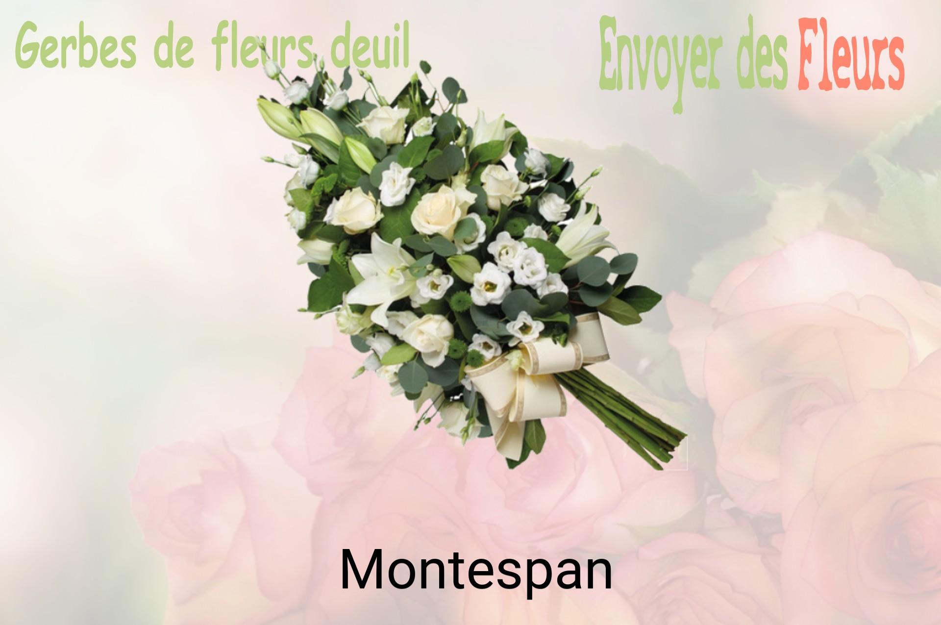 Gerbe de fleurs de deuil livrée à Montespan